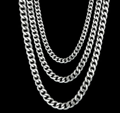 Cuban Link Chain - 5mm Silver