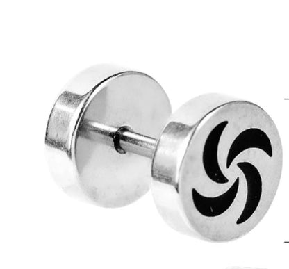 Stainless Steel Barbell Stud Earrings - Various Patterns