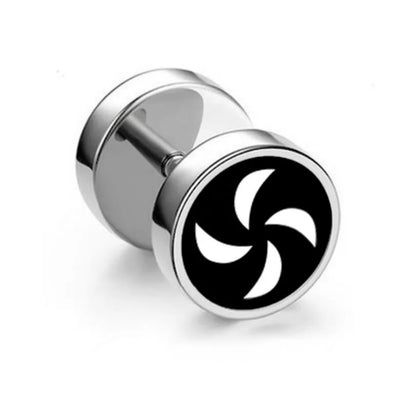 Stainless Steel Barbell Stud Earrings - Various Patterns