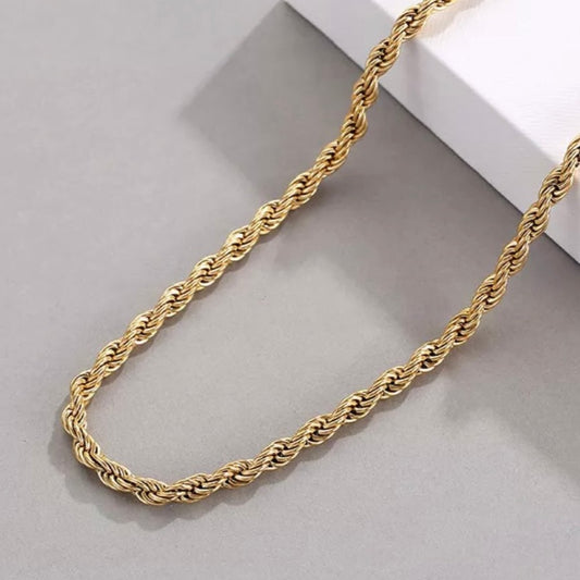 Twisted Rope Chain - Gold - 4mm