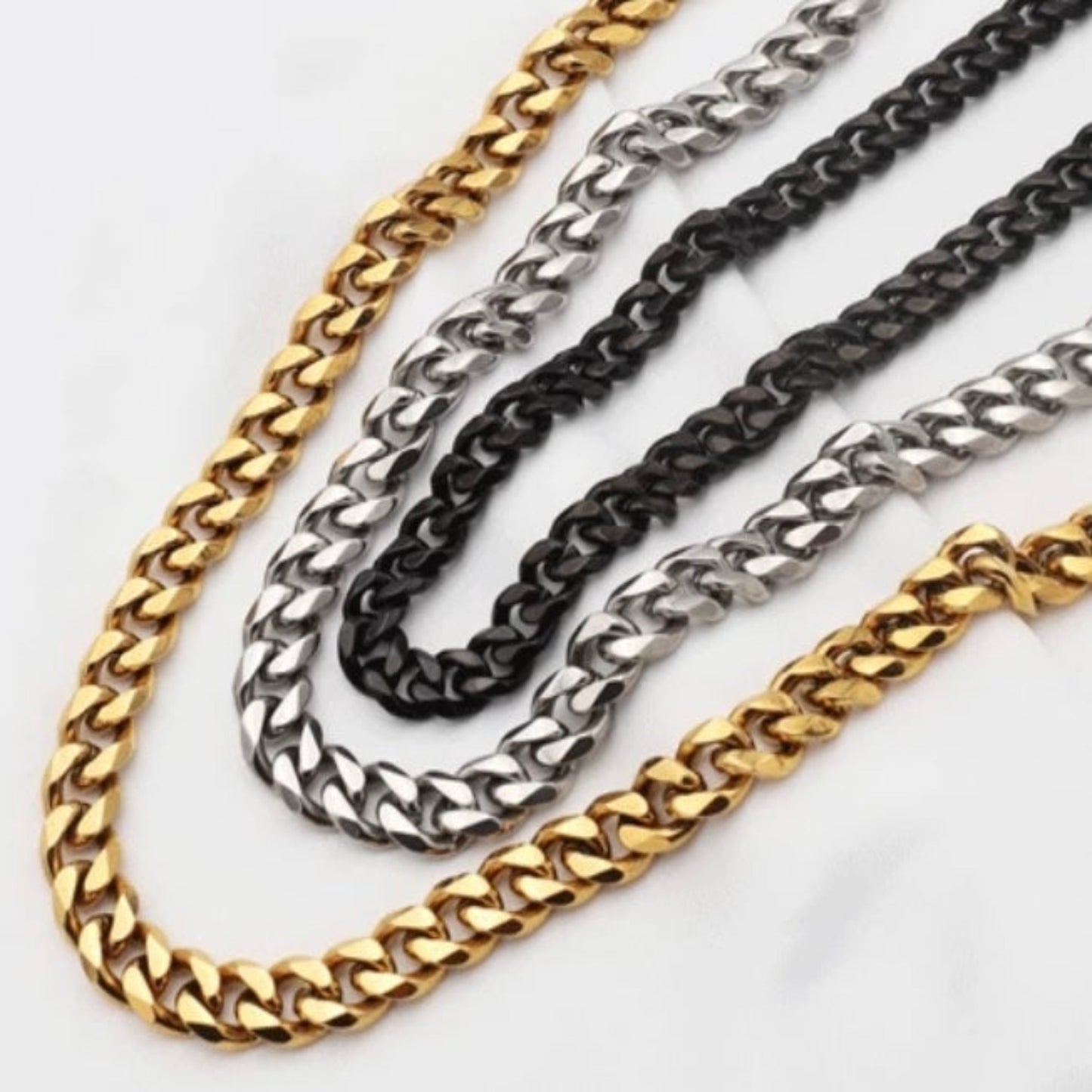 Cuban Link Chain - 5mm Black