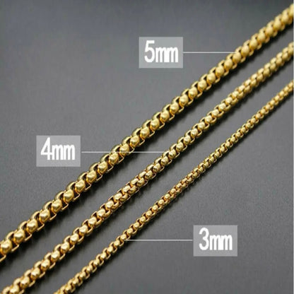 Square Link Chain (Gold) 3mm