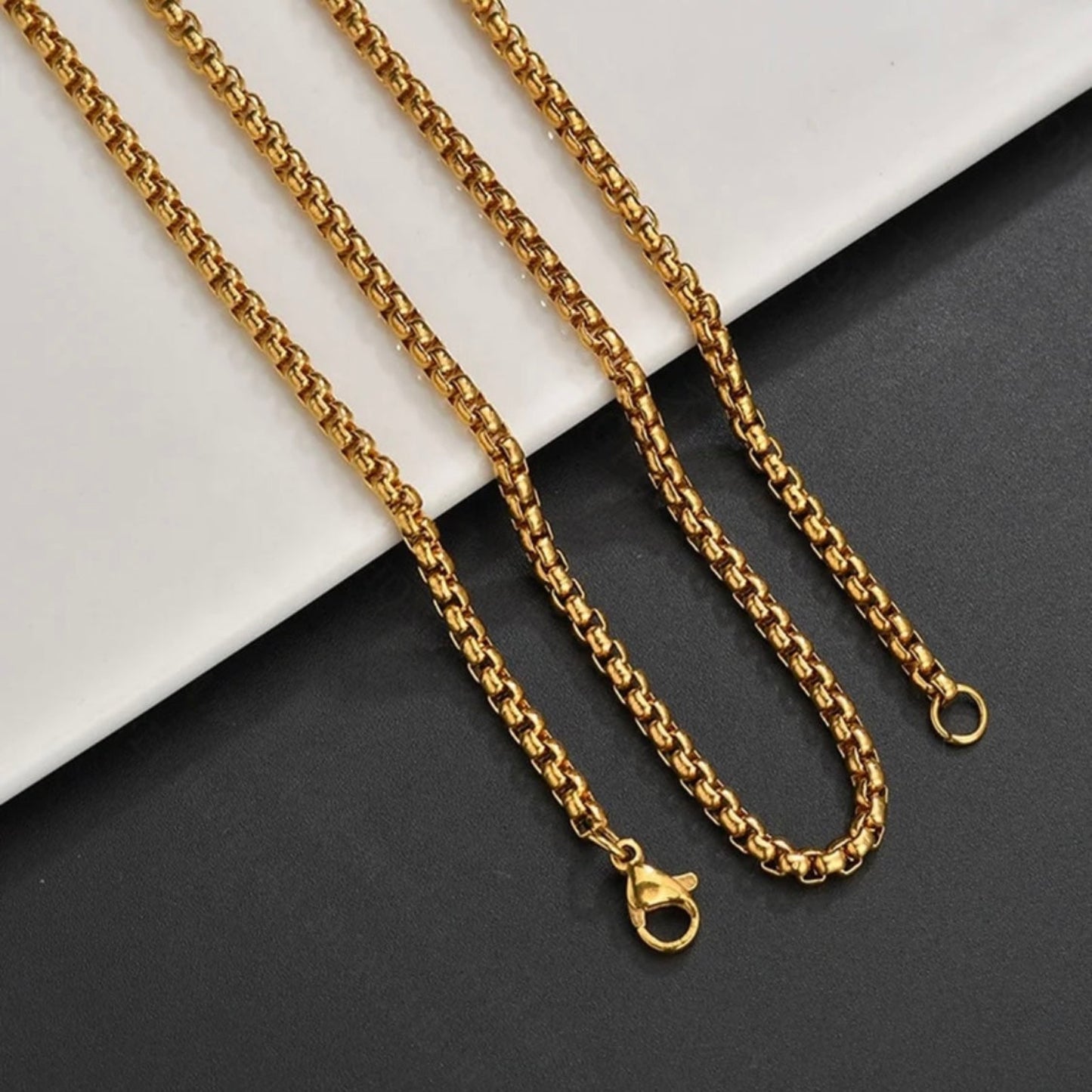 Square Link Chain (Gold) 3mm