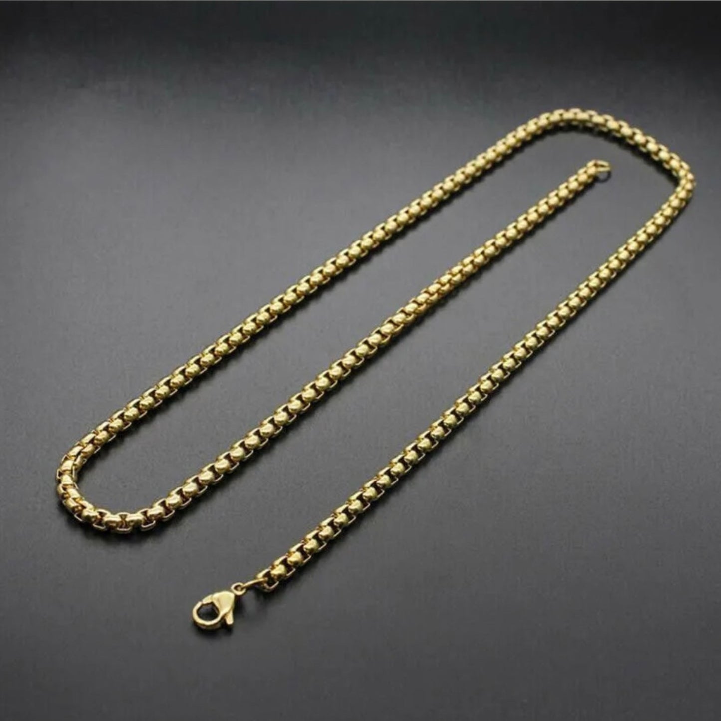 Square Link Chain (Gold) 3mm