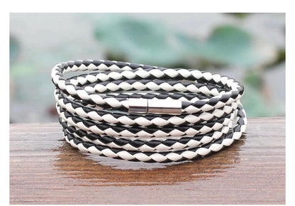 Braided Leather Wristband