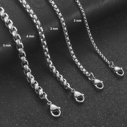 Square Link Chain (Silver) 4mm